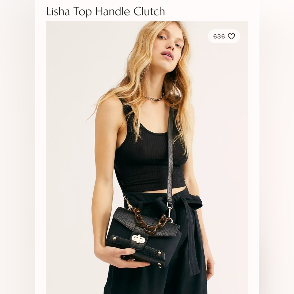 Free People "Lisha" Top Handle Clutch